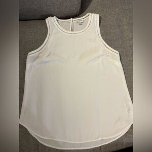 J.Crew White Sleeveless Eyelet-Trim Shell